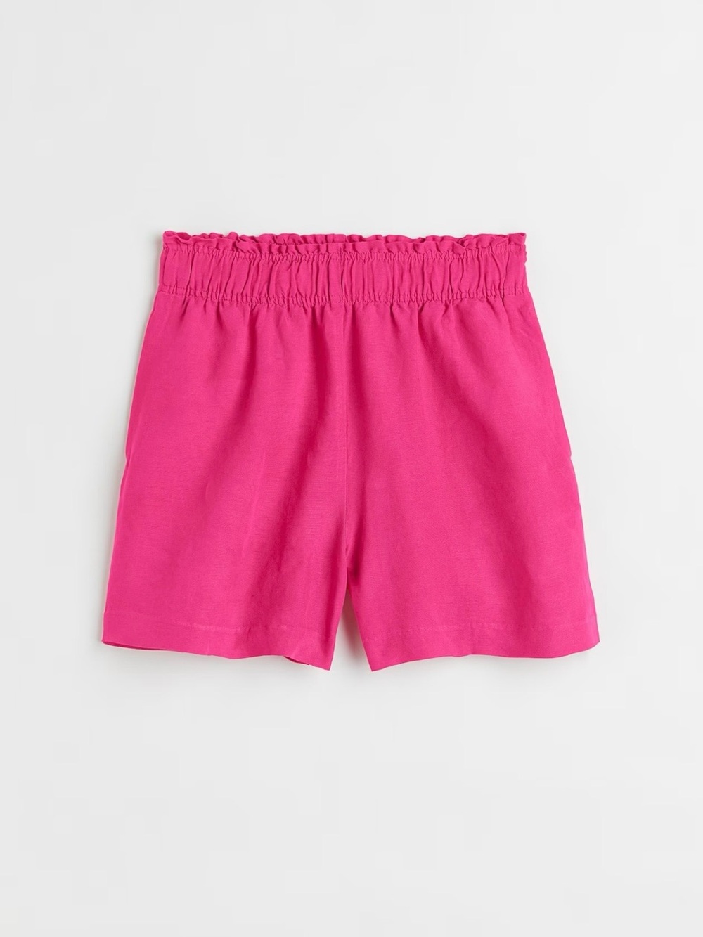 H&M Fuchsia High-Waist Elastic Shorts